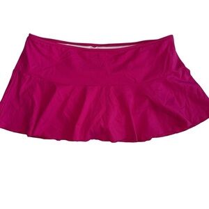 Lands’End Pink Ruffle Swim Skirt With Bottoms Sz 14